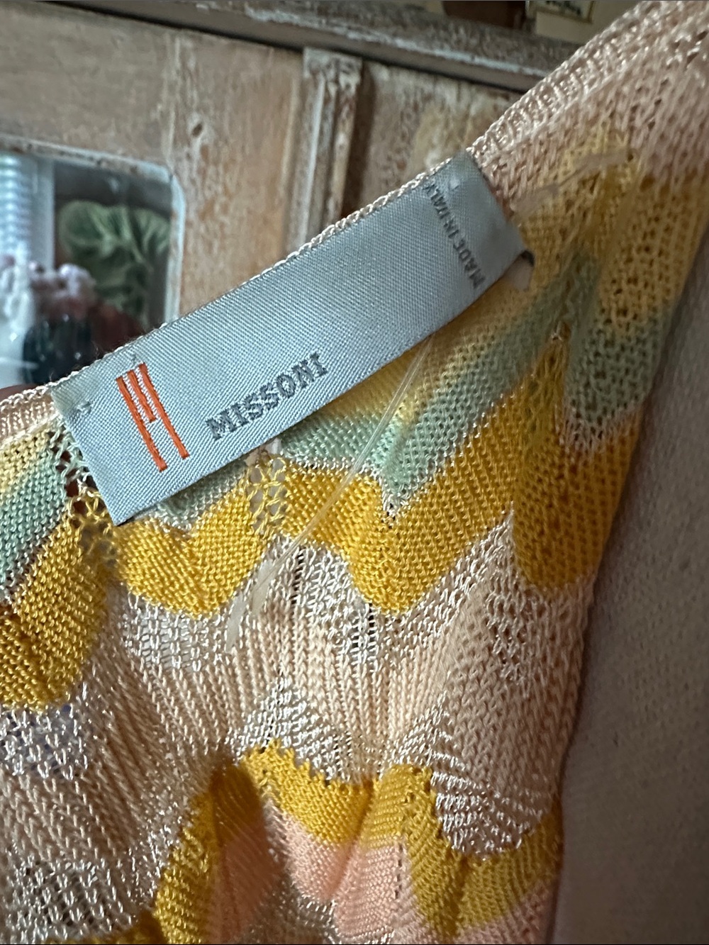 Missoni ZigZag Low Back Boat Neck Top Classic Chevron - Picture 6 of 7
